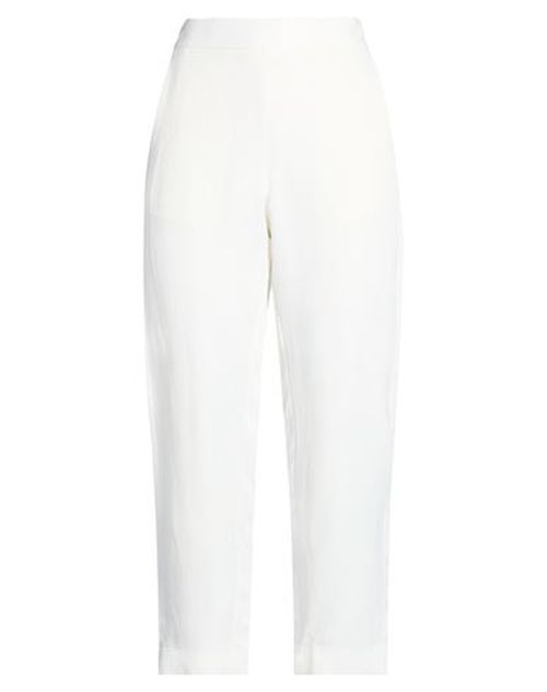 Woman Pants White Size 12 Viscose, Linen