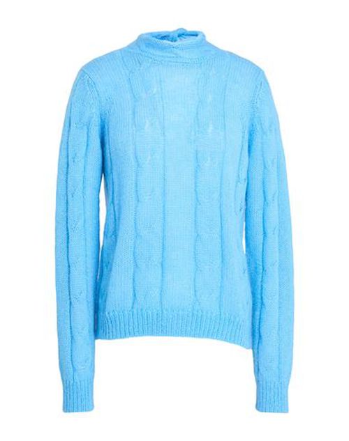 Woman Turtleneck Azure Size M Nylon, Wool, Mohair wool
