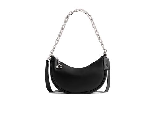 Coach Glovetanned Leather Mira Shoulder Bag with Chain Black One Size