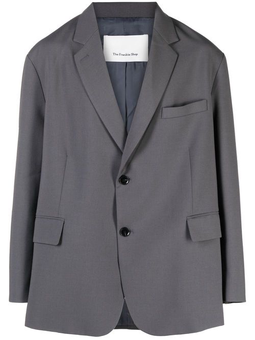 Boxy single-breasted blazer - Grey