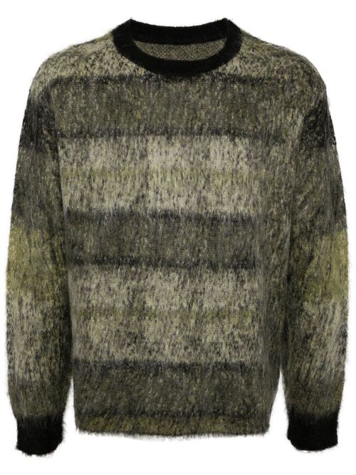 ×Neil Barrett striped jacquard sweater - Black