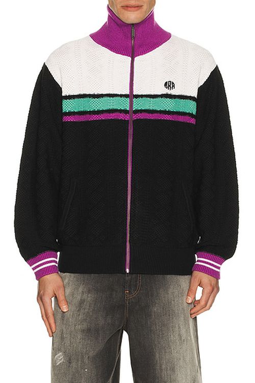 Rice nine ten Knitting Jogging Suit Jacket in Black - Black. 1 also