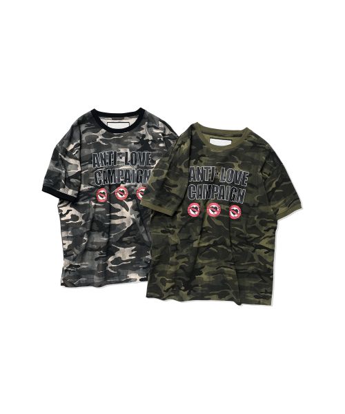 ANTI LOVE CAMO RINGER TEE BLACK