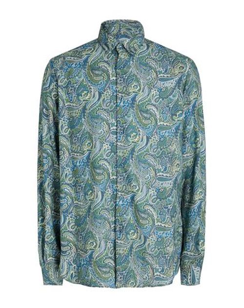 Printed Regular Fit Shirt Man Shirt Green Size S Viscose