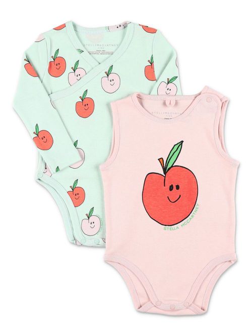 Organic-cotton babygrow set - Green