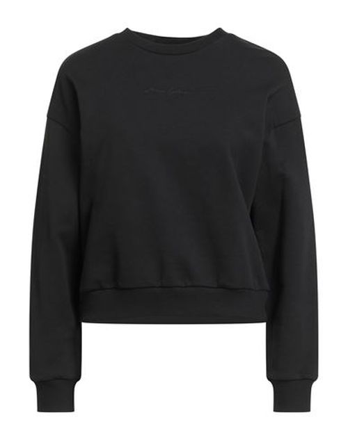 Woman Sweatshirt Black Size S Cotton, Elastane