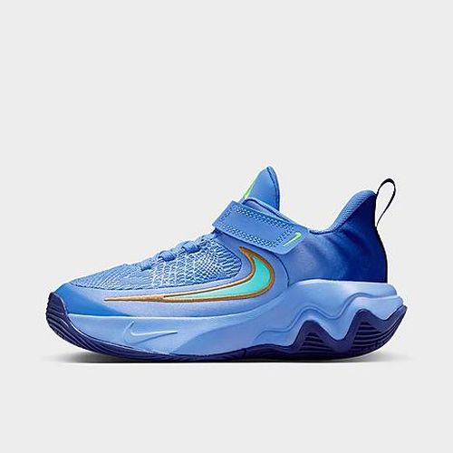 Little Kids Giannis Immortality 4 Stretch Lace Basketball Shoes in Royal Pulse/Hyper Turquoise/Deep Royal