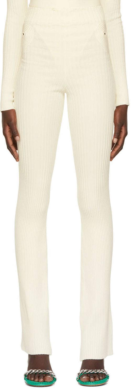 Off white cutout slacks