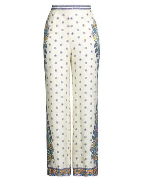 Woman Pants Cream Size 6 Viscose, Silk