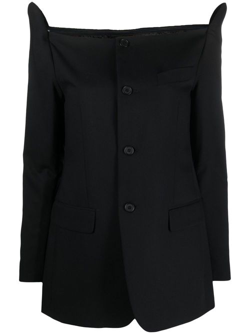 Blazer wool minidress - Black