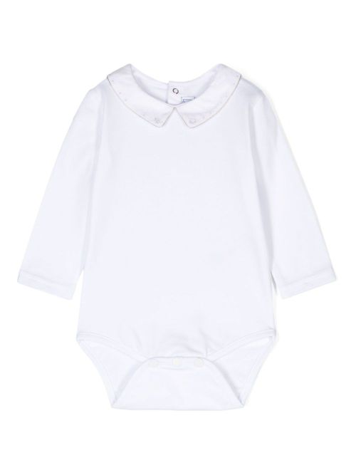 Logo-embroidered bodysuit - White