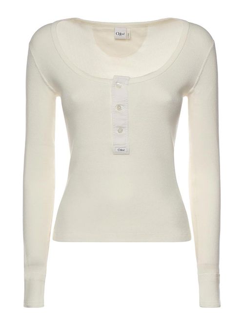 Cotton Jersey Henley Shirt