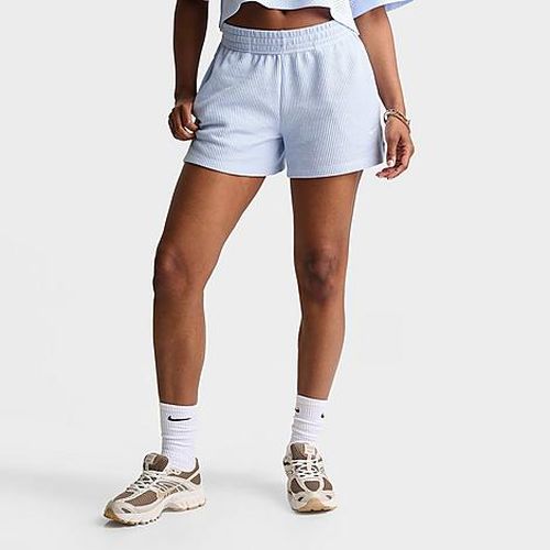 Women's Sportswear Chill Waffle Loose Mid-Rise Shorts in Hydrogen Blue/Sail