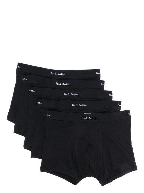 Logo-print organic cotton boxers - Black