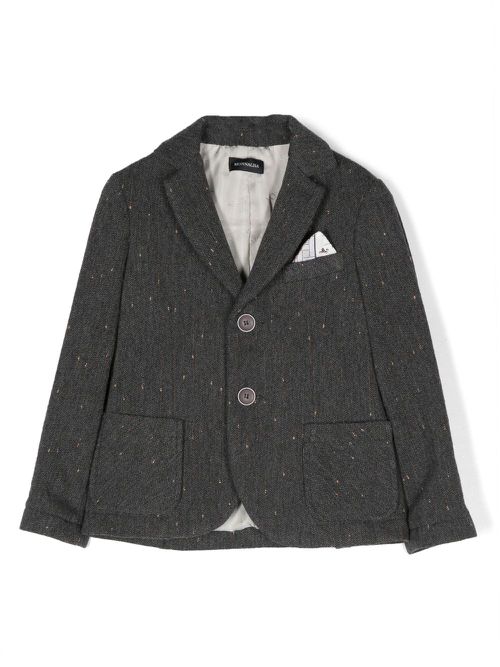 Single-breasted notched blazer - Grey