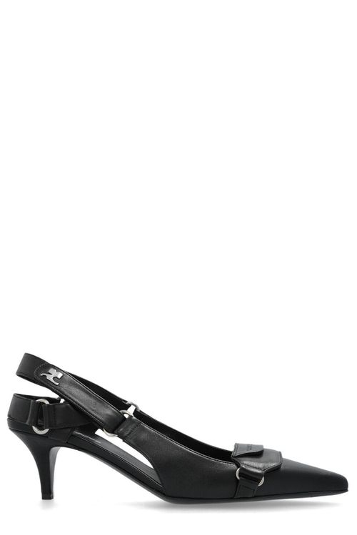 Racer Pointed-toe Slingback Pumps
