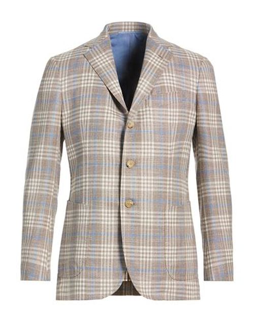 Man Blazer Beige Size 38 Virgin Wool, Silk