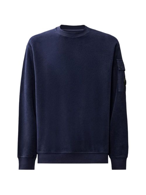 Lens-Detailed Fleece Sweatshirt — Navy