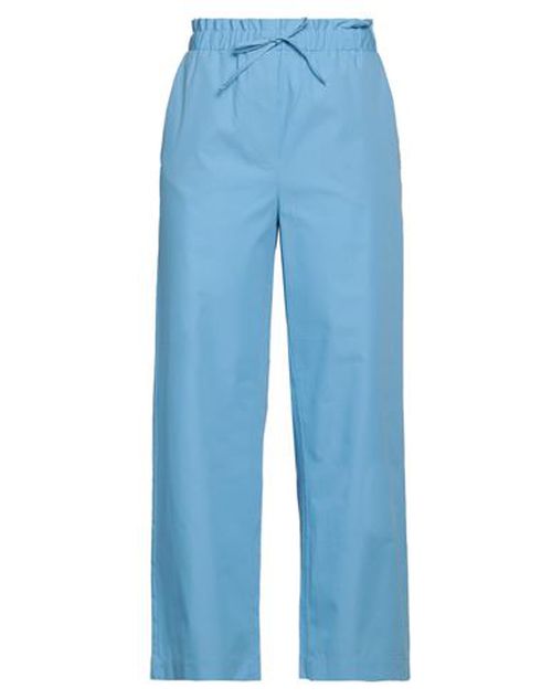Woman Pants Azure Size 8 Cotton