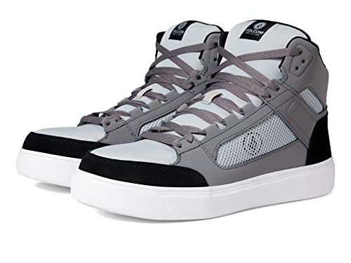 Volcom® Evolve EH High Top Comp Toe Men’s Shoes – Suede Upper – Mesh Lining – Slip-Resistant Outsole – Soft Insole Grey/White