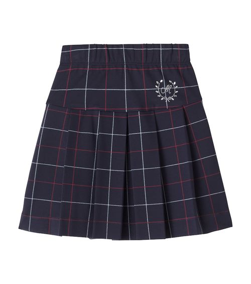 Checked pleated skirt