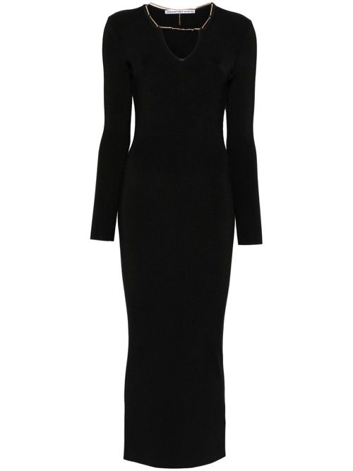 Plate chain-detailed maxi dress - Black