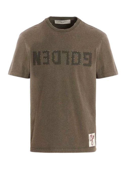 T-shirt with Golden Lettering