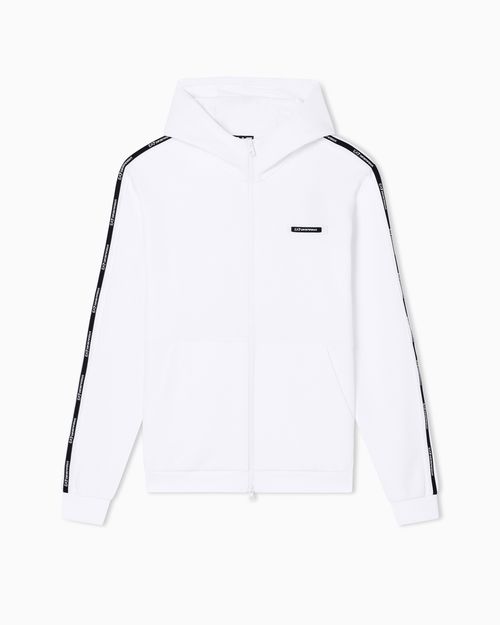 Logo Series cotton-blend interlock hooded sweatshirt