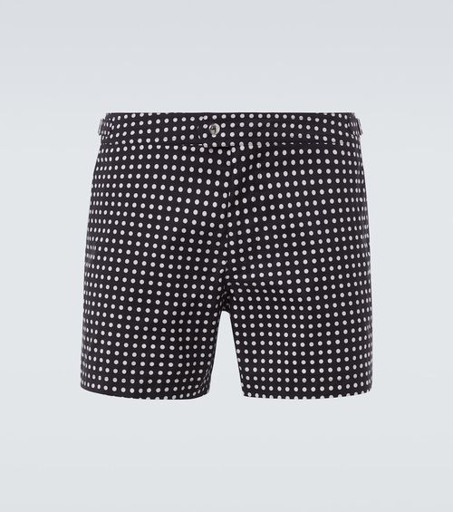 Polka-dot swim trunks