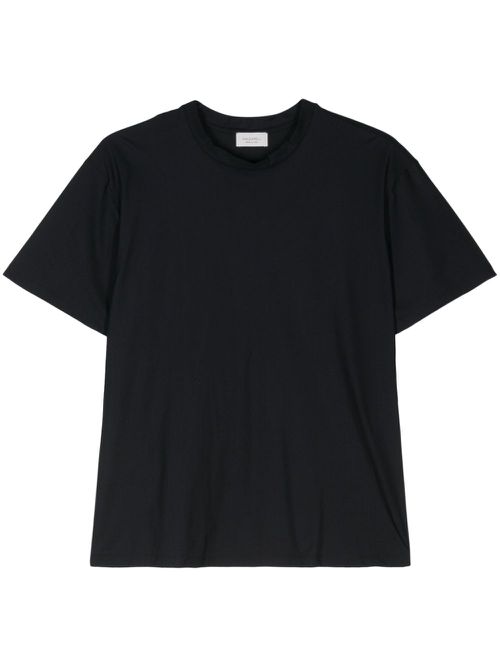 Tonal-stitching short-sleeve t-shirt - Black
