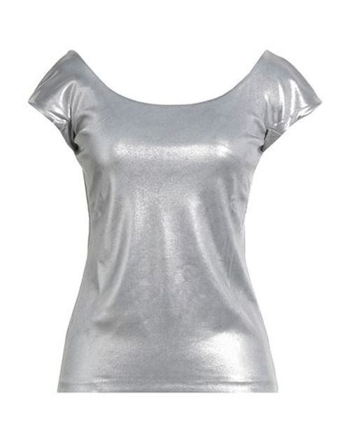 Woman Top Silver Size 8 Viscose, Polyamide, Elastane