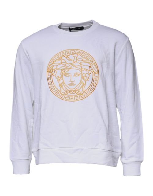 Medusa Embroidery Sweatshirt — White