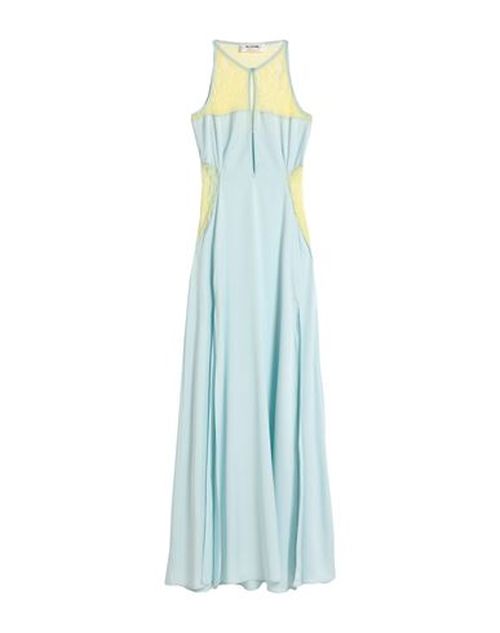 Woman Maxi dress Sky blue Size 8 Polyester, Elastane, Cotton, Polyamide