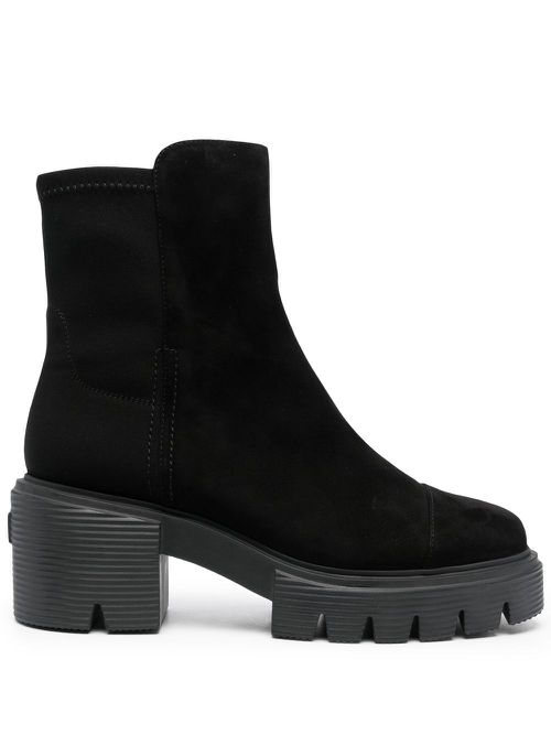 60mm chunky suede boots - Black