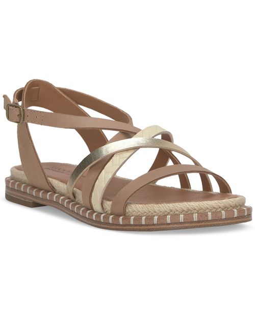 Women's Kielly Strappy Whipstitch Flat Sandals - Rhodonite Combo Multi Summer Haze