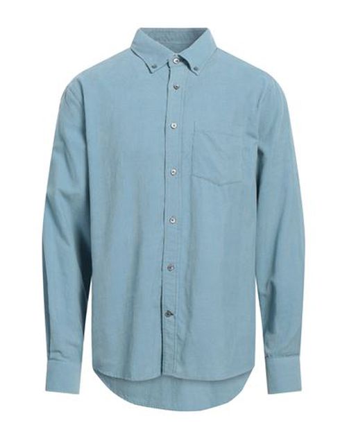 Man Shirt Sky blue Size L Cotton, Cashmere