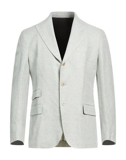 Man Blazer Light grey Size 38 Linen, Wool, Silk