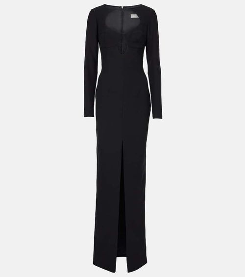Cutout crêpe maxi dress