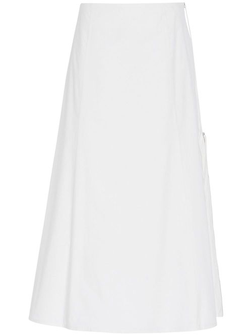 A-line high-waisted skirt - White