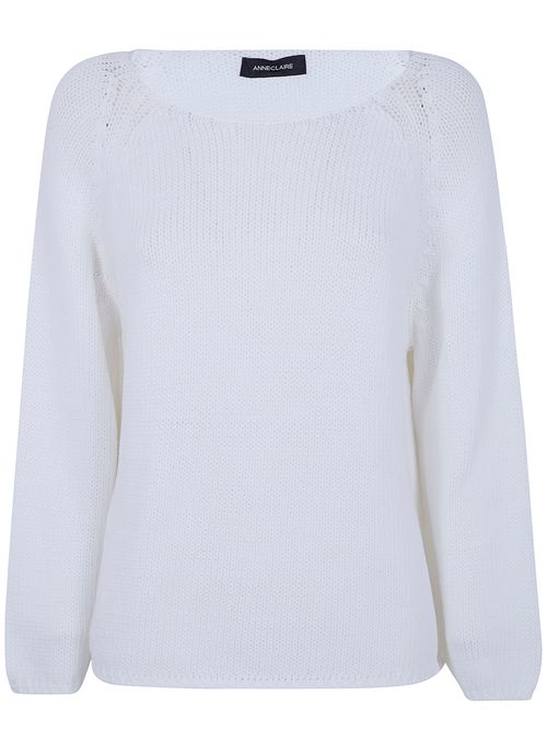 Anneclaire Long Sleeves Boat Neck Sweater