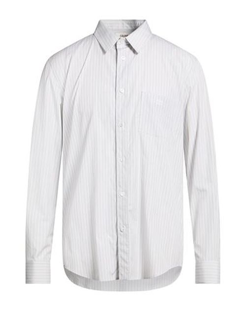 Man Shirt Light grey Size 15 Cotton
