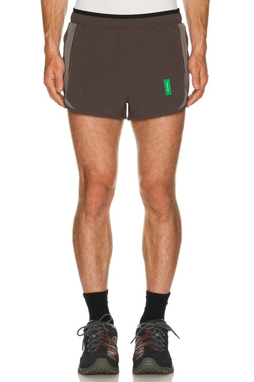 District Vision 2 Training Shorts in Carbon & Dark Taupe - Brown. L also in S, M, XL/1X