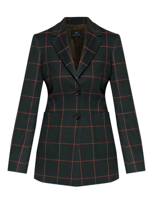 Checked blazer - Green