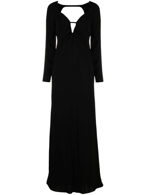 Cut-out cady maxi dress - Black
