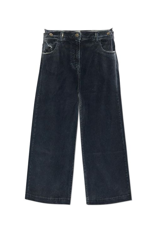 Waxed Wide-leg Jeans