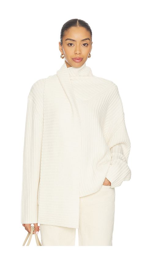 Joe's Jeans The Noa Scarf Sweater in Cream. - L also in M, S