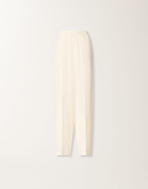 Crepe de chine pants, butter