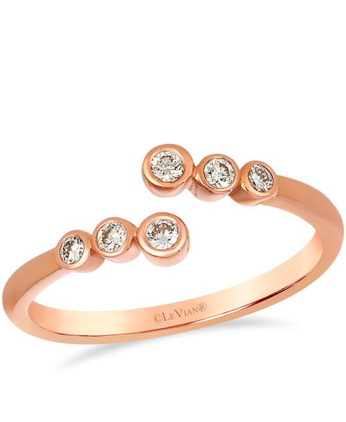 Vanilla Diamond Open Ring (0.18 ct. t.w.) in 14K Strawberry Gold - Rose Gold