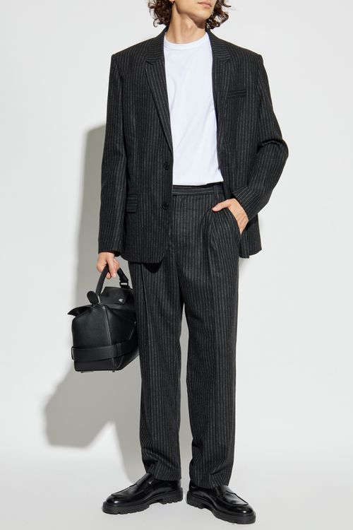 Creased Trousers, Men's, Black
