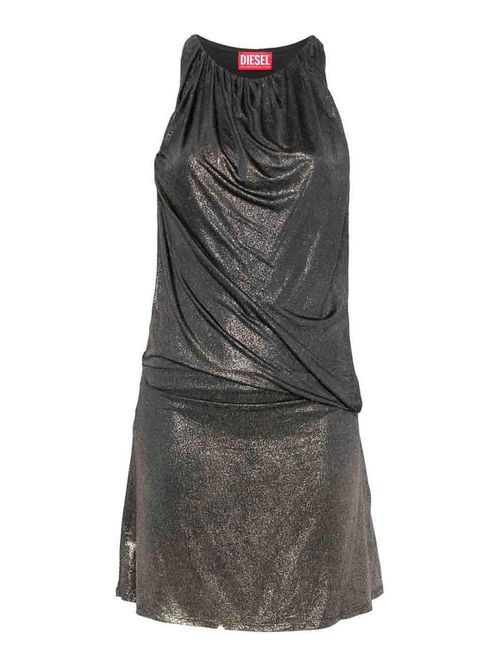 Short Dress With Metallic Effect